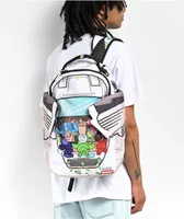 Sprayground Miami Vice Wings UP DLXSV White Backpack