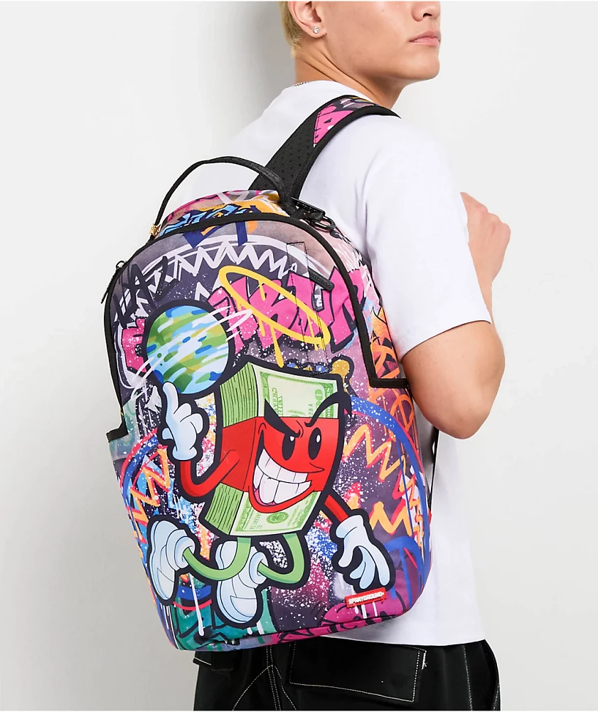 Sprayground Money Makes The World Backpack