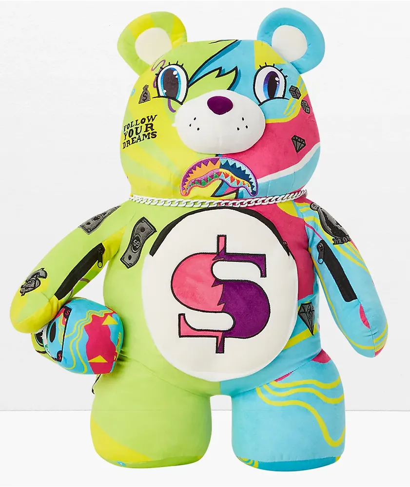 Sprayground Moneybear Split Weird Multicolored Bear Backpack