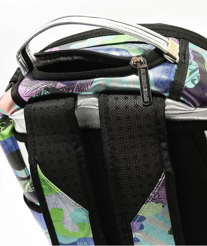 Sprayground Neon Camo Money DLX Backpack