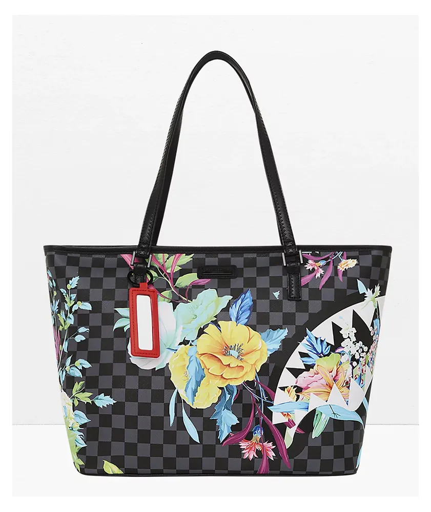 Sprayground Neon Floral Tote Bag