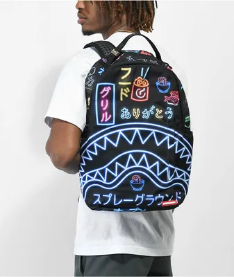 Sprayground Neon Shujuki Black Backpack
