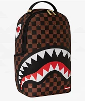 Sprayground Peeking Checker Brown Backpack