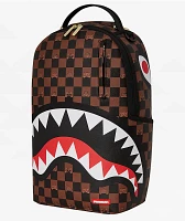 Sprayground Peeking Checker Brown Backpack