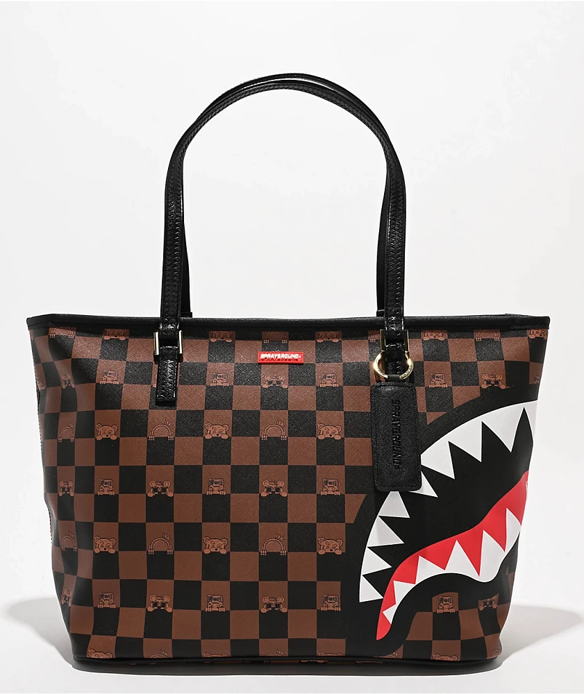 Sprayground Peeking Checker Tote Bag