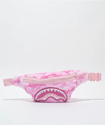 Sprayground Pink Camo Faux Fur Fanny Pack