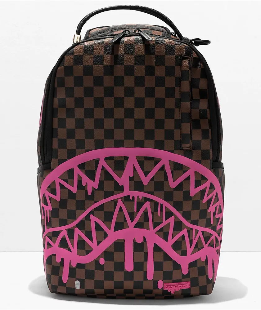 Bags, Brown Checkered Backpack