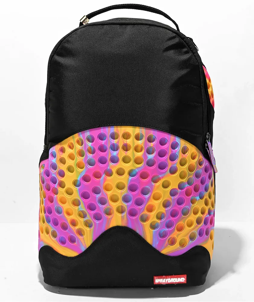 Sprayground Backpack In Vegan Leather With Shark Mouth In Black