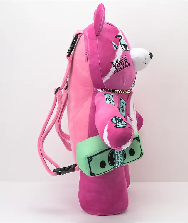 SPRAYGROUND PINK PUNK FOLLOW YOUR DREAMS MONEY BEAR BACKPACK *LIMITED  EDITION*