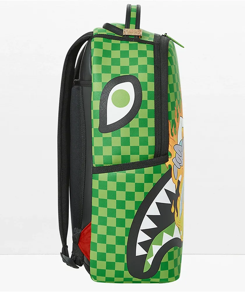 Sprayground Rick And Morty Fire Rick Green Backpack