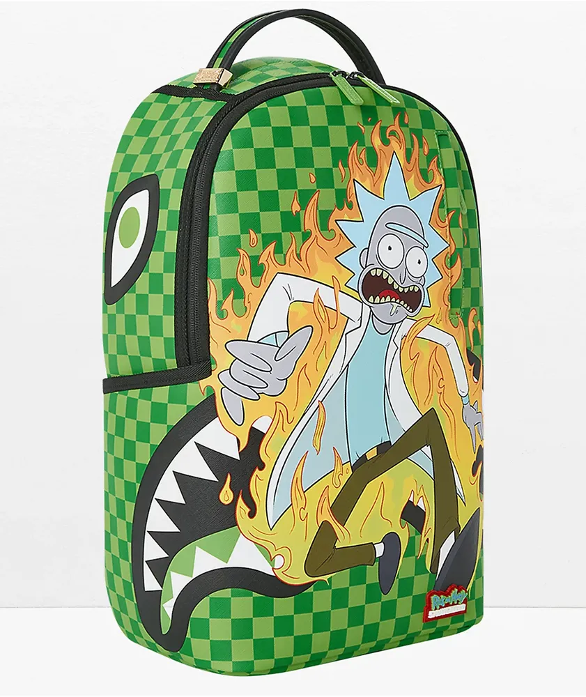 Sprayground Rick And Morty Fire Rick Green Backpack