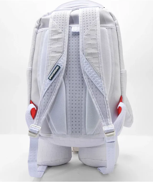 Sprayground Couture Bear White & Grey Backpack