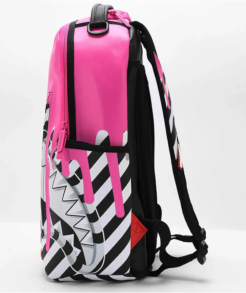 Sprayground Sharkmouth Pink Drips DLX Backpack