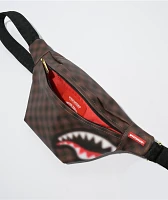 Sprayground Sharks In Paris Blur Brown Fanny Pack