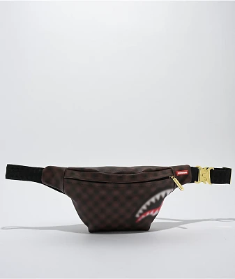 Sprayground Sharks In Paris Blur Brown Fanny Pack