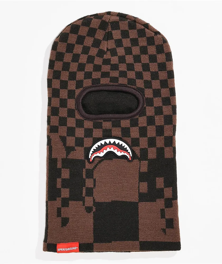 Sprayground Sharks In Paris Brown & Black Balaclava