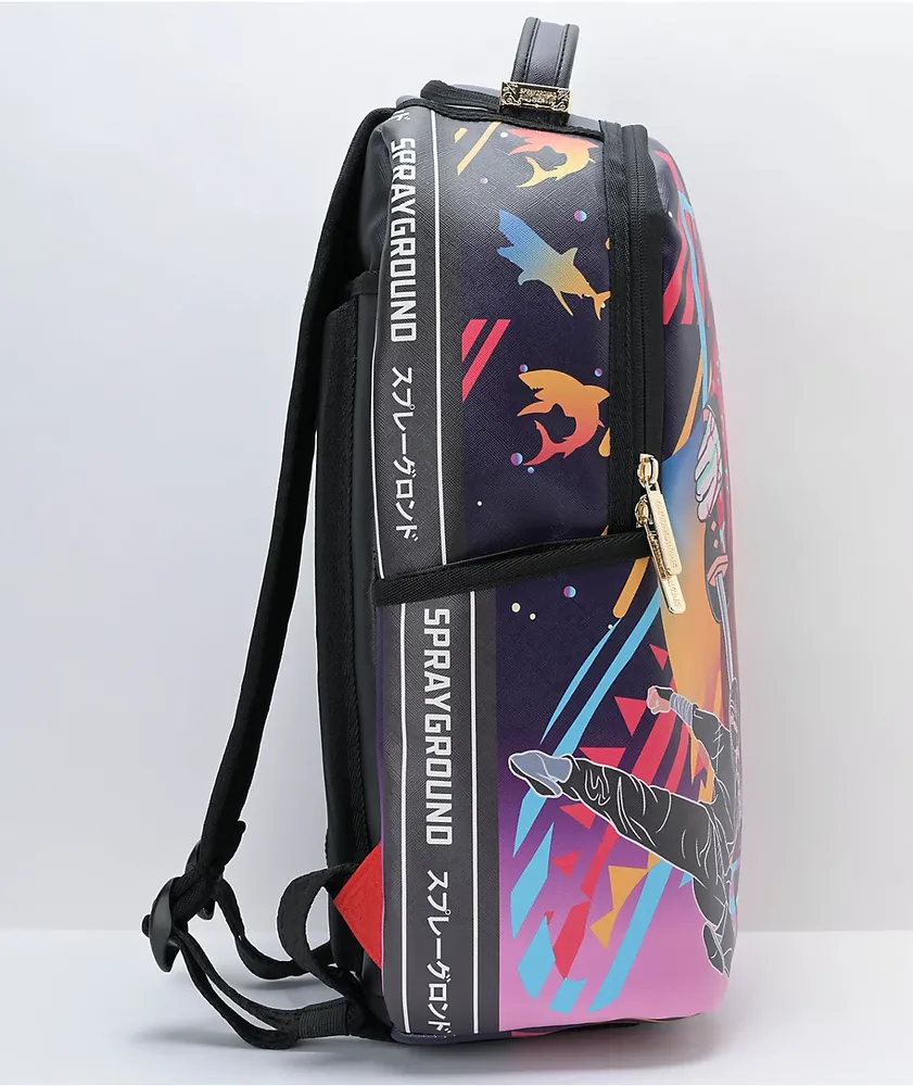 Sprayground Sharkuza DLX Purple Leather Backpack
