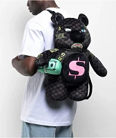 Sprayground Slime Takeover Black Bear Plush Backpack