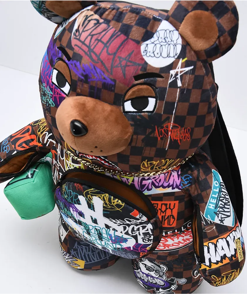 Sprayground Tagged Up Sharks In Paris Bear Backpack