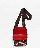 Sprayground Tear It Up Brown Checker Crossbody Bag