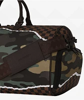 Sprayground Tear It Up Brown Checker Duffle Bag