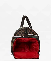 Sprayground Tear It Up Brown Checker Duffle Bag