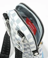 Sprayground Tokyo Bubble White & Grey Checkered Shoulder Bag