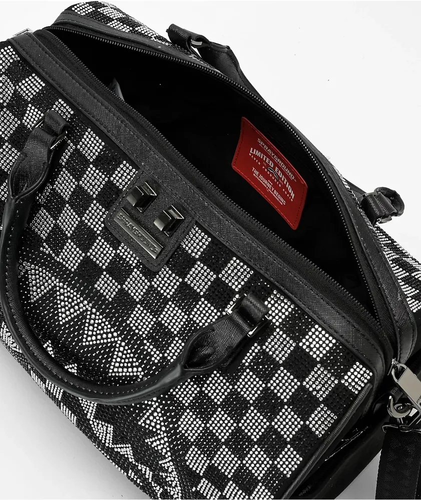 Sprayground Trinity Checkered Mini Duffel Bag