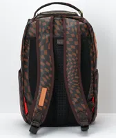 Sprayground Trippy Henny Brown Checkerboard Backpack