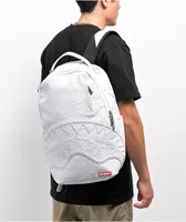 Sprayground White Scribble Debossed Backpack