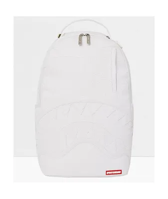 Sprayground White Scribble Debossed Backpack