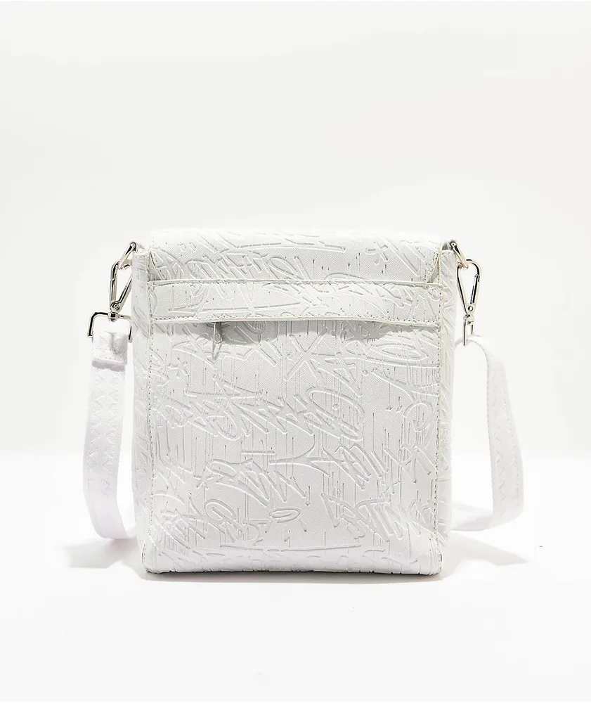 Sprayground White Scribble Messenger Bag