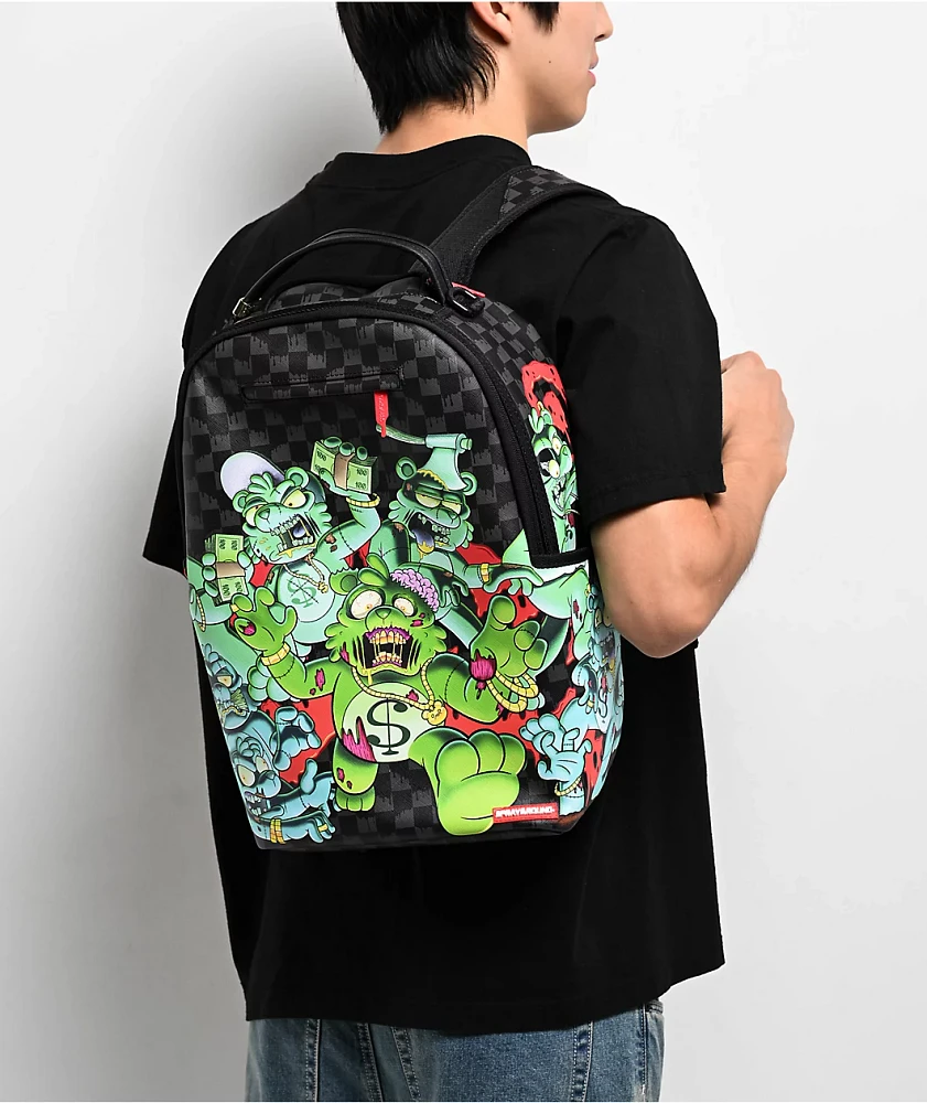 Sprayground Zombie Bears Black & Green Backpack