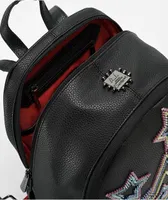 Sprayground x AI Beaded Shark Savage Black Mini Backpack