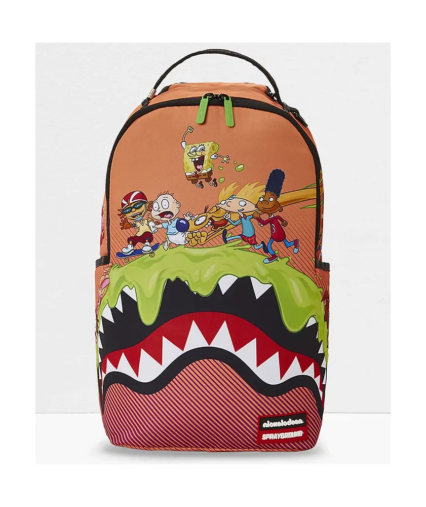 orange sprayground backpack