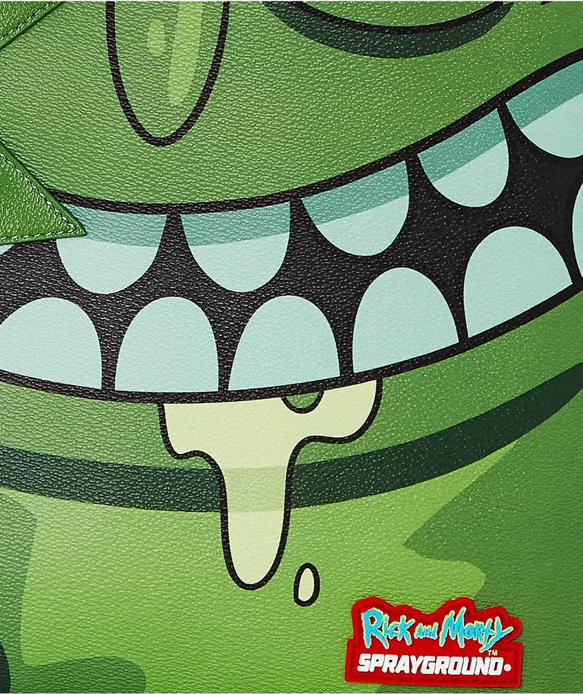 Sprayground x Rick & Morty Shark Bite Green Backpack