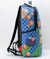 Sprayground x Sesame Street Cookie Monster Bubble Blue Leather Backpack