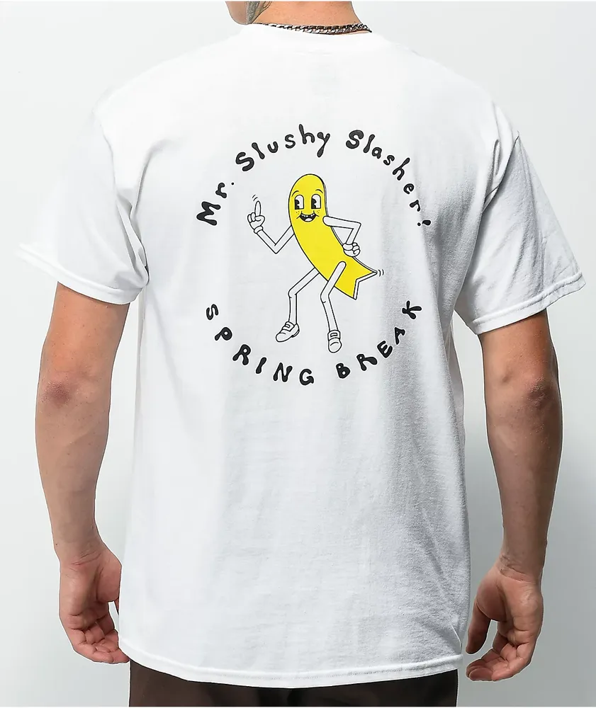 Spring Break Slushy White Pocket T-Shirt