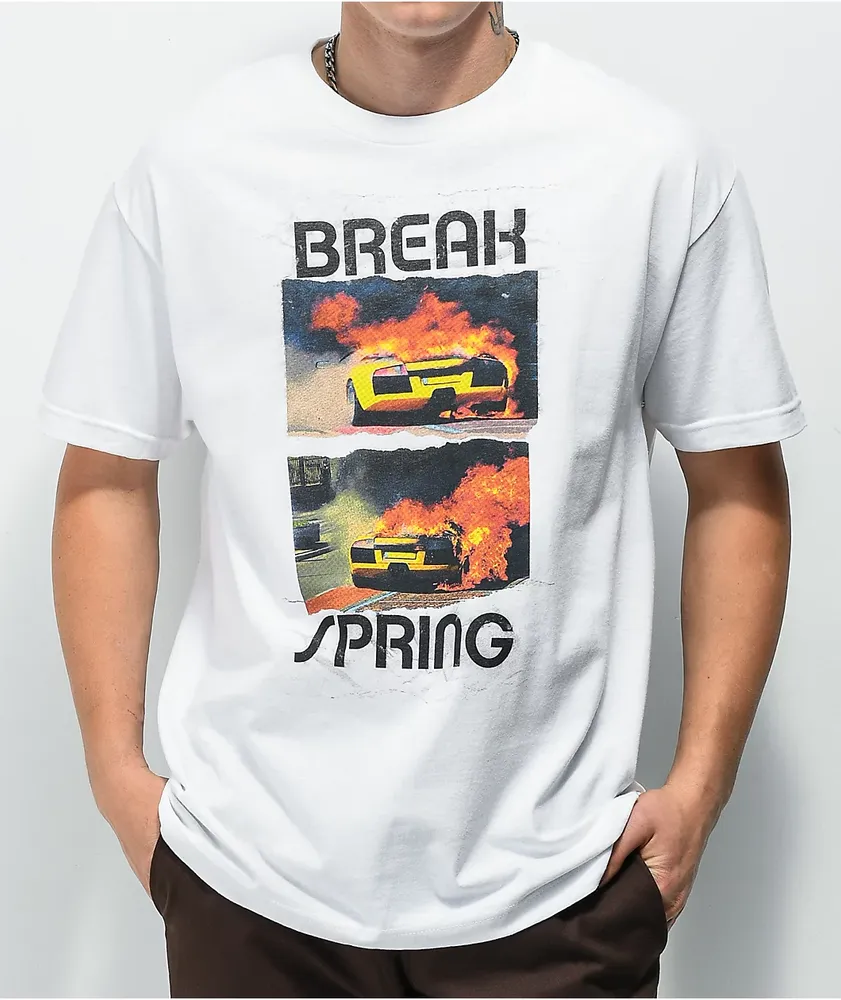 Spring Break Supercar White T-Shirt