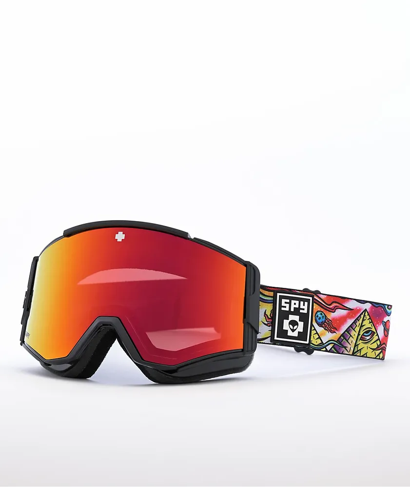 Spy Ace Cosmic 2 Attack Multi-Red Snowboard Goggles 2023