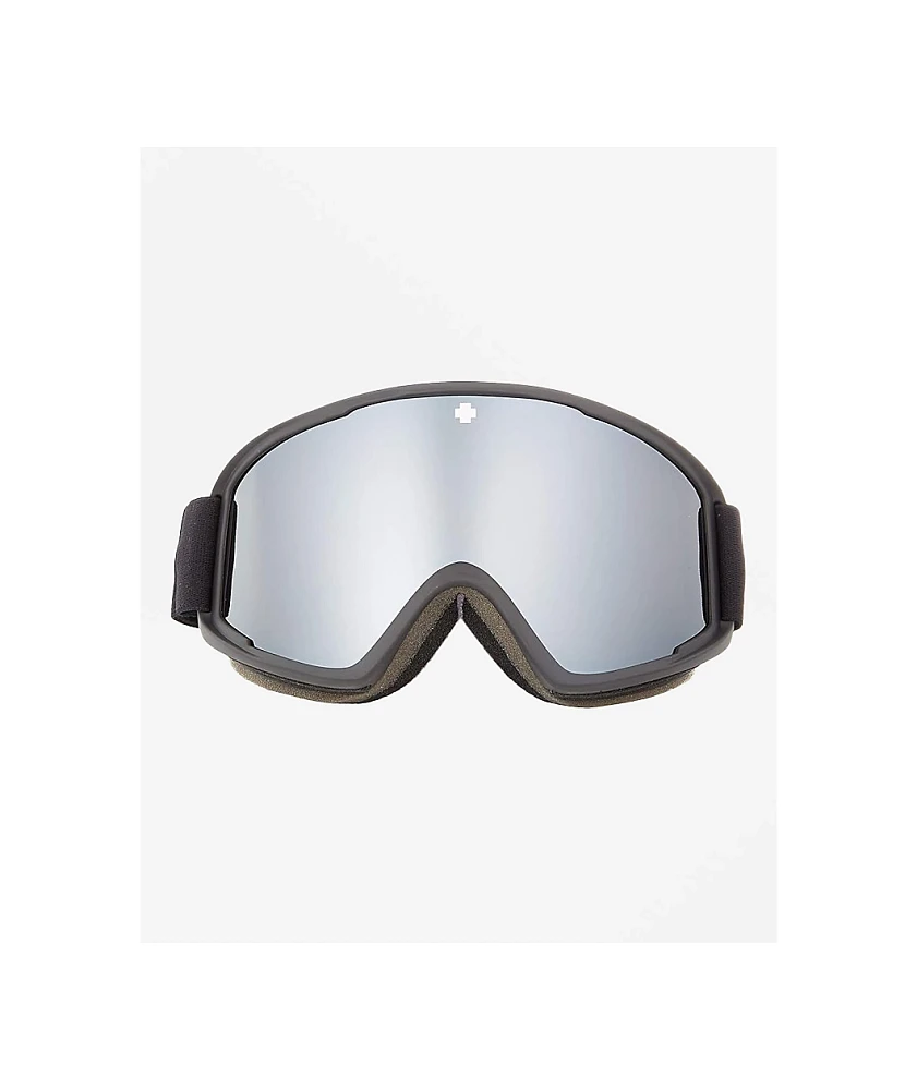 Spy Crusher Elite Matte Black & Silver Mirror Snowboard Goggles