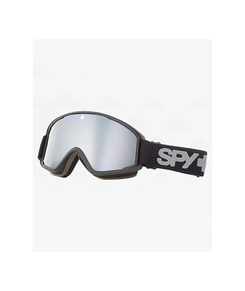 Spy Crusher Elite Matte Black & Silver Mirror Snowboard Goggles