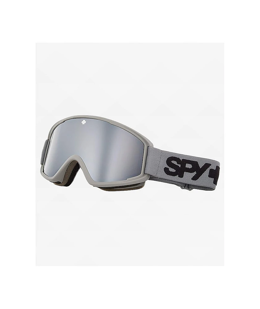 Spy Crusher Elite Matte Gray & Silver Mirror Snowboard Goggles