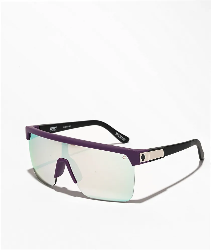 Spy Flynn 5050 Matte Purple Happy Bronze Platinum Mirror Sunglasses