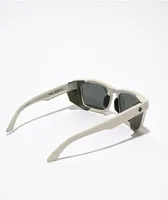 Spy Helm Tech Matte Vintage White & Happy Gray Green Sunglasses