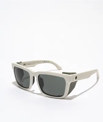 Spy Helm Tech Matte Vintage White & Happy Gray Green Sunglasses