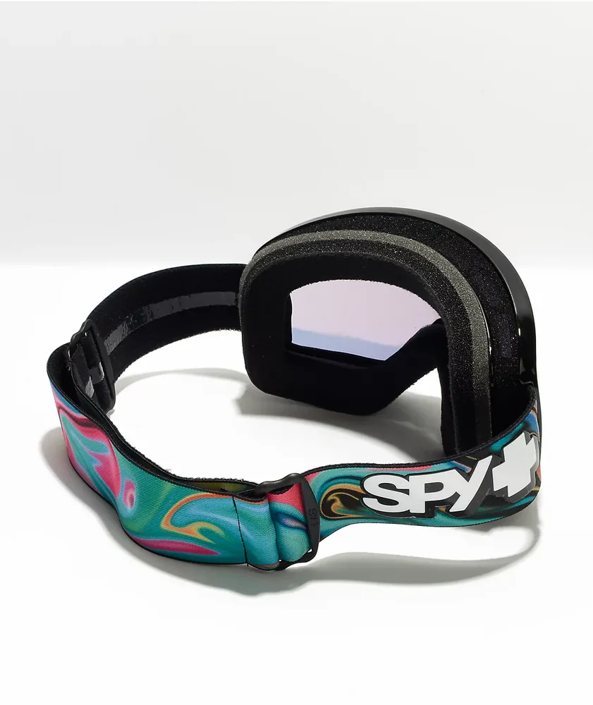 Spy Marshall Psychedelic Tie Dye & Pink Snowboard Goggles