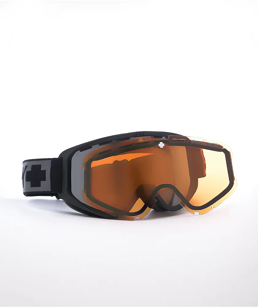 Spy Woot Matte Black Bronze Silver Snowboard Goggles