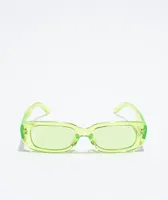 Square Translucent Green Sunglasses