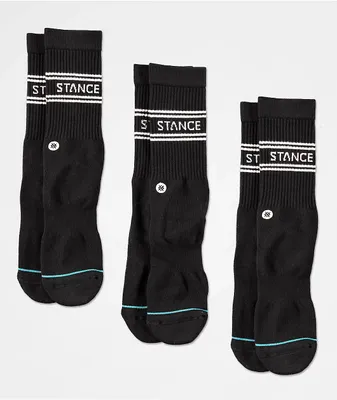 Stance Basic Black 3 Pack Crew Socks